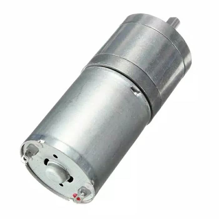 motor dc gearbox gear box torsi tinggi 25mm 300rpm 12V DC bahan baja