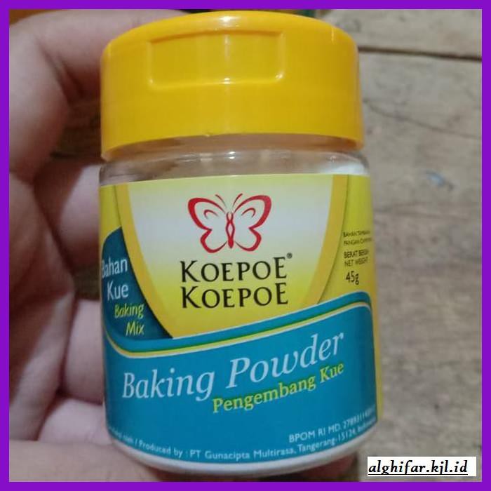 

Redwop-Gnikab- Baking Powder 45Gr Cap Kupu - Kupu / Baking Powder Kupu Kupu / Koepoe -Hallall.