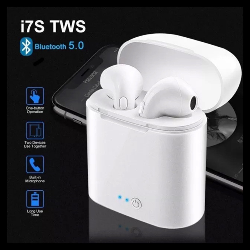 Headset Bluetooth TWS i12 Wireless Handsfree i7s Earphone