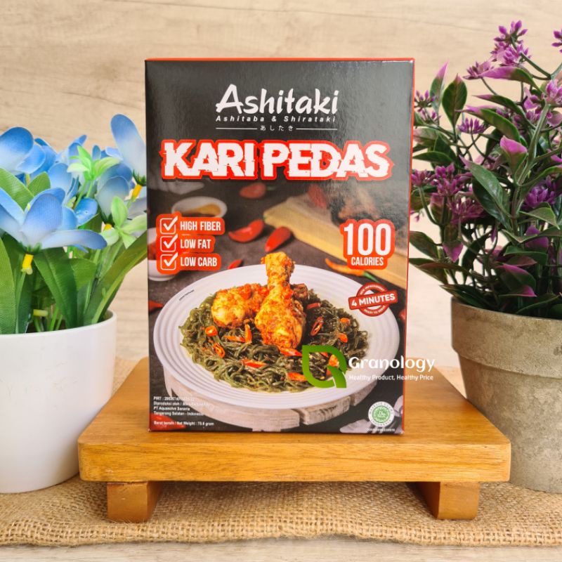 Ashitaki Mie Rebus Low Calori - Kari Pedas