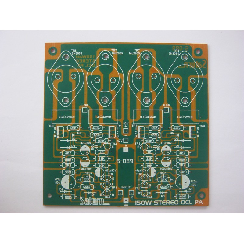 PCB 150W Stereo OCL Power Amplifier Saturn S-089