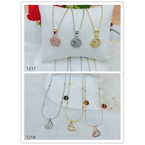 Kalung Titanium Permata Perhiasan Fashion 1217 dan 1218