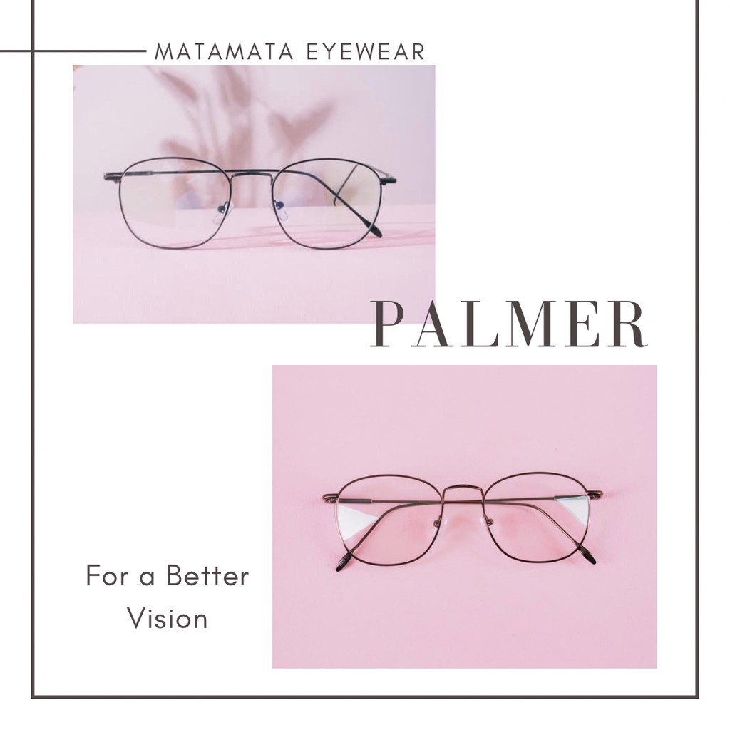 Frame Kacamata Premium PALMER Simple Design- Hijabers Friendly gagang super tipis
