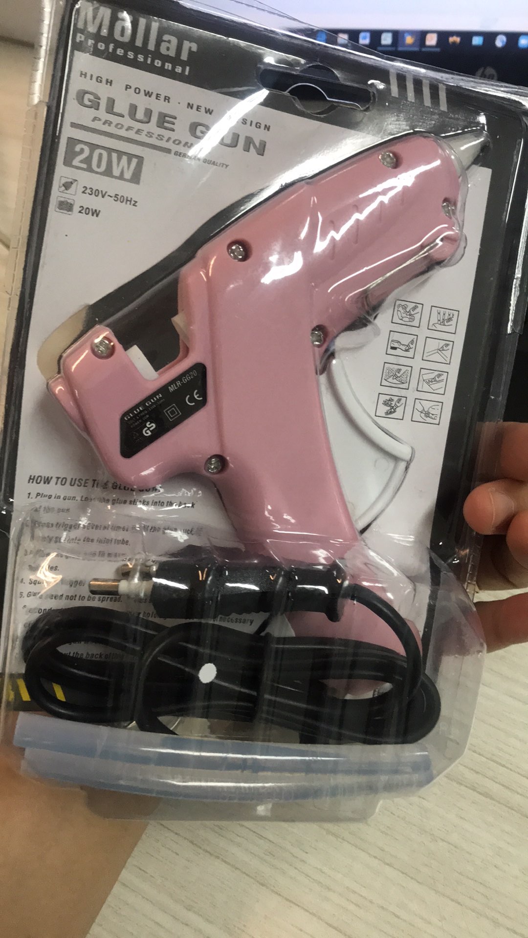 Alat Lem Tembak Glue Gun Lem Bakar Cair 20 Watt +bonus Refill Lem