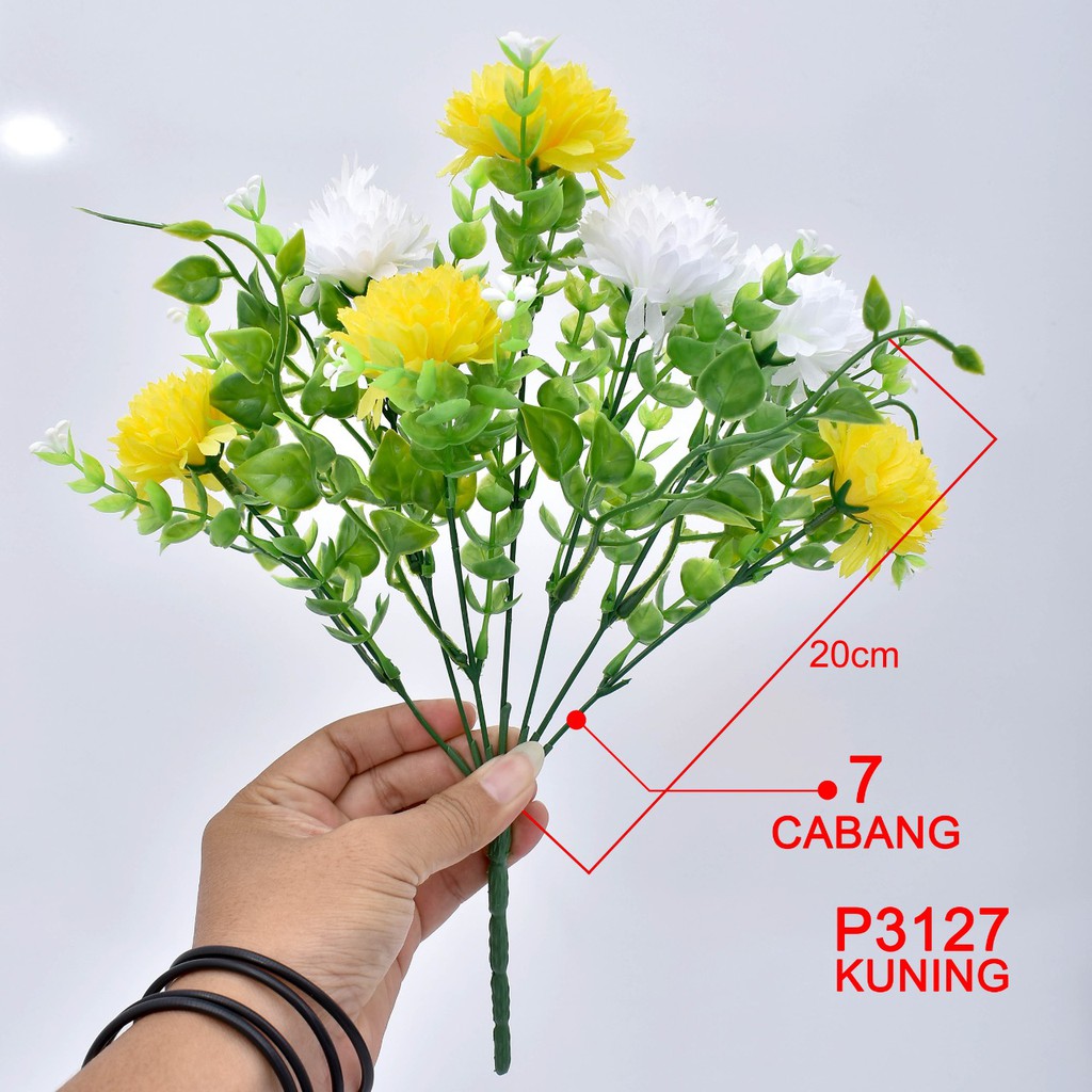 TM99/COD 1 KG BISA 23 PCS BUNGA DEKORASI / BUNGA ARTIFISIAL(1 BUKET 7 KUNTUM BUNGA)P3127-3