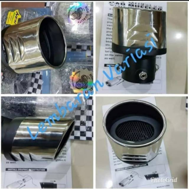 Muffer buntut knalpot racing jaring mobil universal