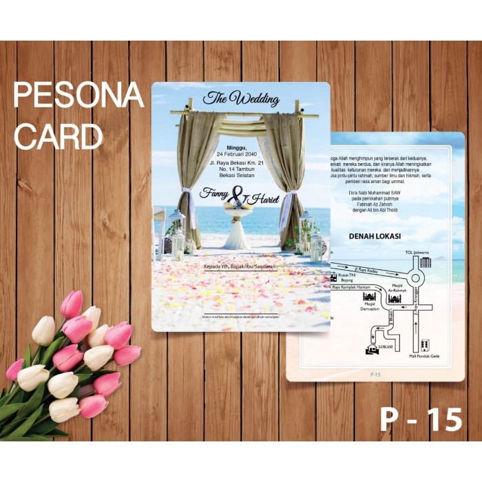Blangko Kartu Undangan Pernikahan Pesona 15 Harga Termurah Gratis File Setting Isi 100