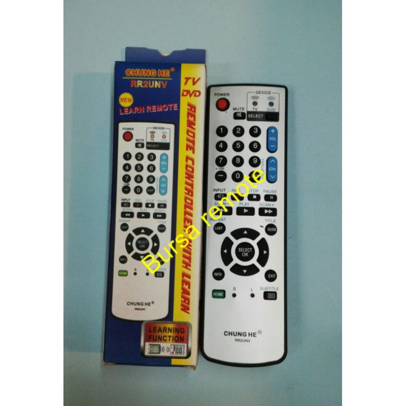 Remot / REMOTE REKAM TV / DVD / RECEIVER RR2UNV/ ecer dan grosir