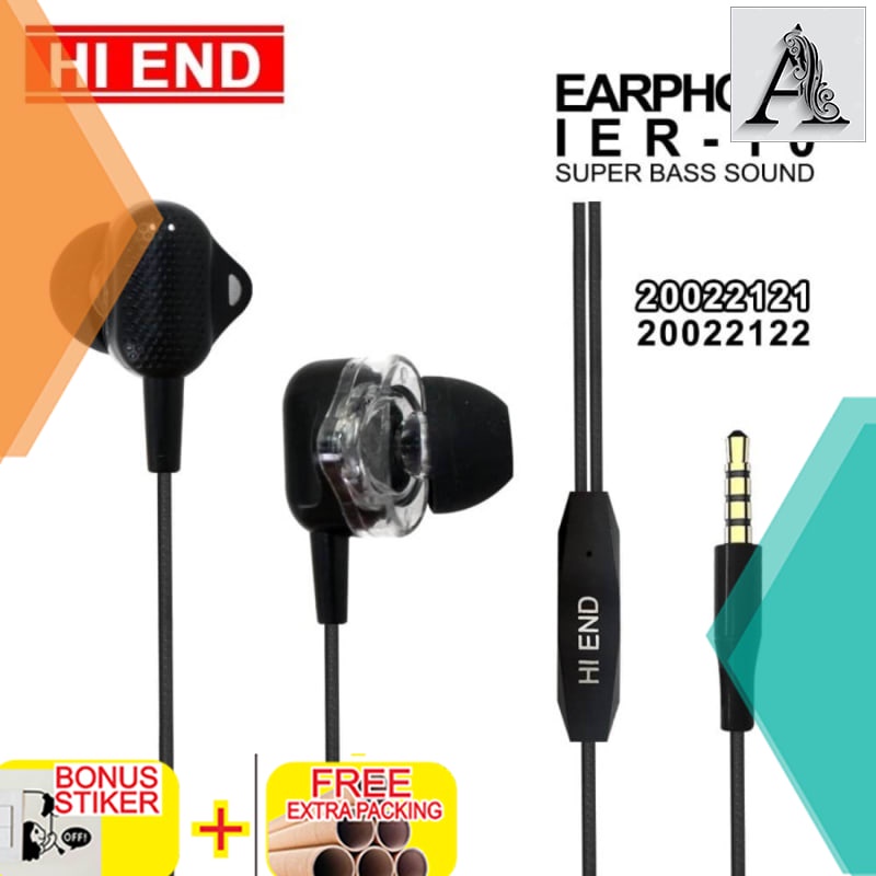 

Grosir EARPHONE HI END IER-10 / headphone / headset super bass sound - Hitam