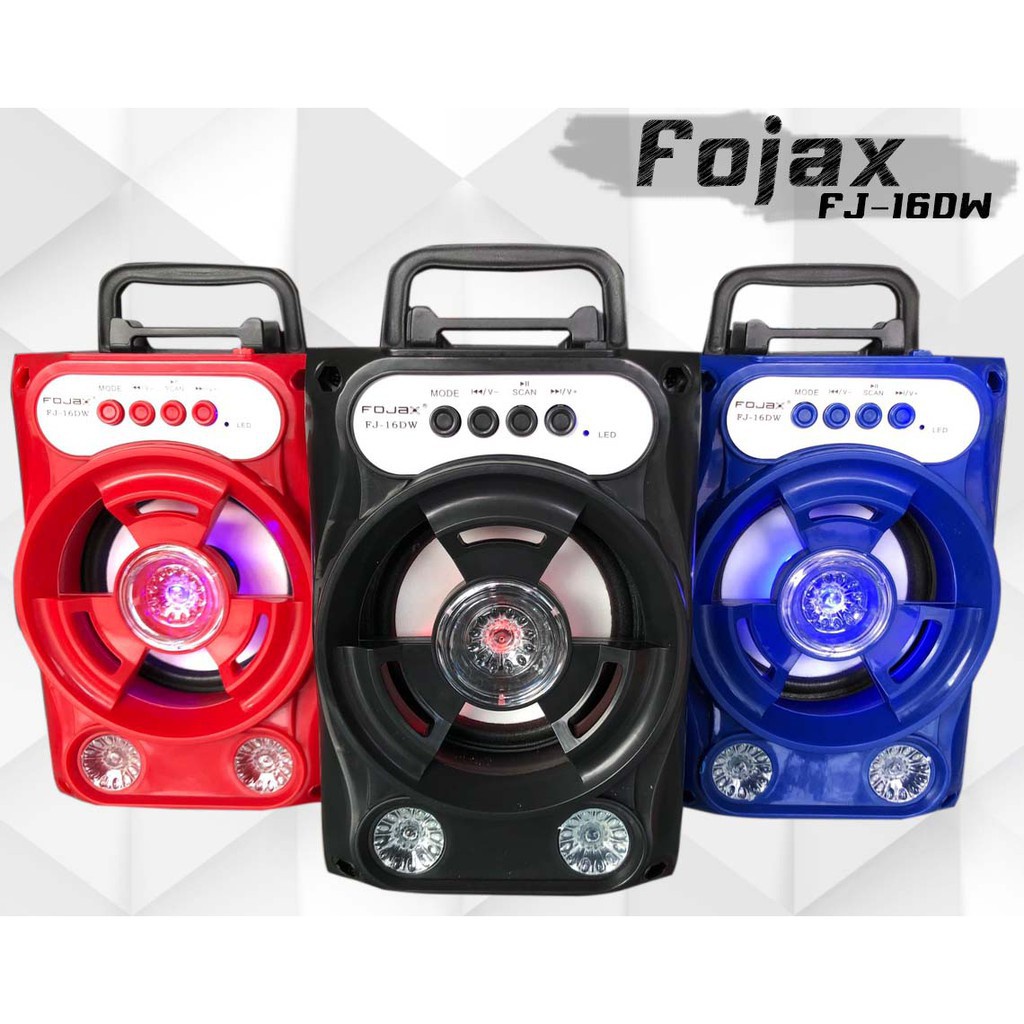 KISONLI - PAKET BUNDLE Speaker Bluetooth Fojax FJ-16DW Plus Mic Karaoke - Hitam-2
