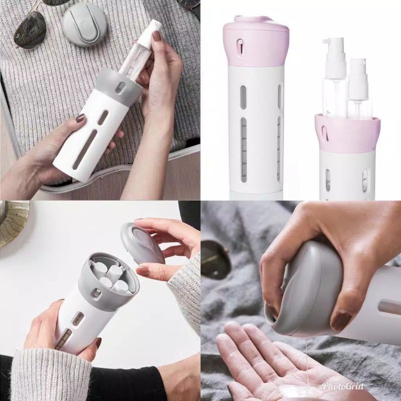 Medan Termurah Botol isi 4 portable Travel Bottle Portable 4 in1 import