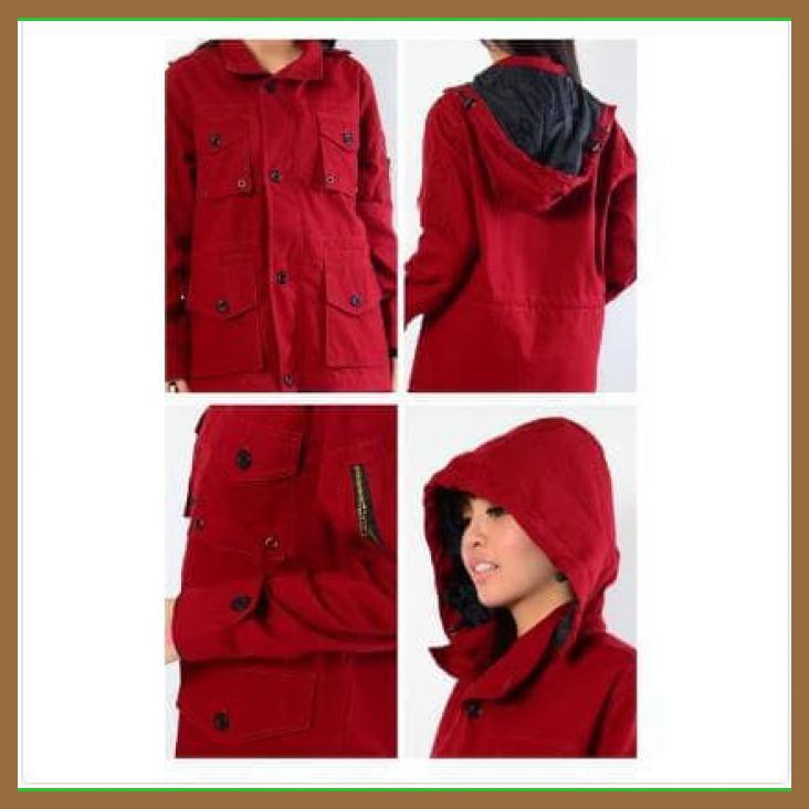 MC FASHION WOMEN;S PARKA JACKET SIMPEL ELEGAN - GABRIELA - HITAM