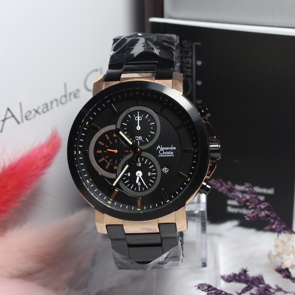 Alexandre Christie AC 6350 Rose Gold Black