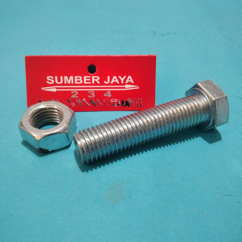 Baut mur 16 x 65 mm putih  / BMP 16 x 65 TERMURAH