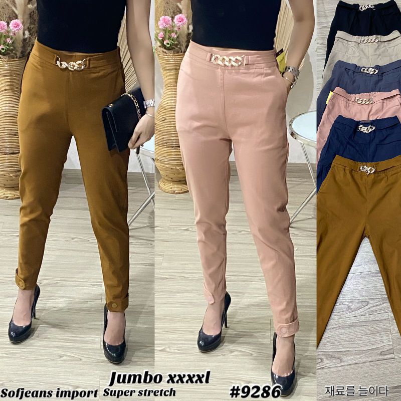 Celana Wanita Soft Jeans Strecth Import Jumbo 9249/ 9286