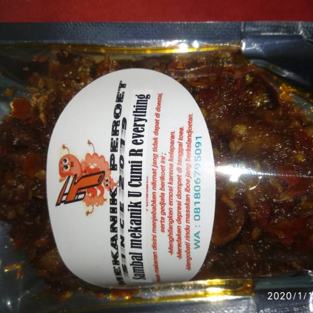 

Sambal Cumi-Sambel mekanik U cumi R everything