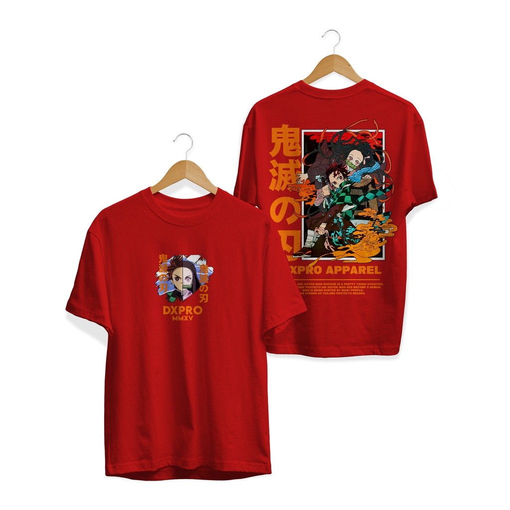 BAJU LOGO TWO Demon Slayer TANJIRO KAMADO / KAOS SERIES ANIME