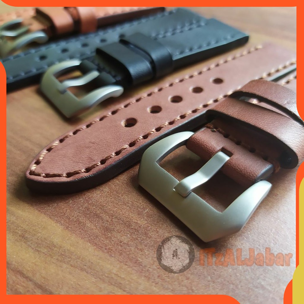 Tali jam tangan Kulit Asli Leather strap 20 mm 22 mm 24 mm