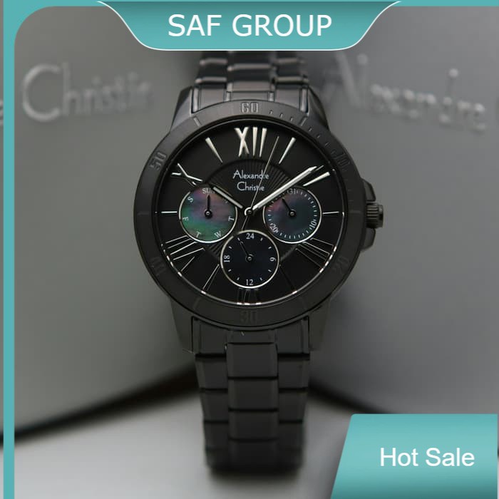 JAM TANGAN WANITA ALEXANDRE CHRISTIE AC 2650 / AC2650 FULL BLACK ORIGINAL by plp