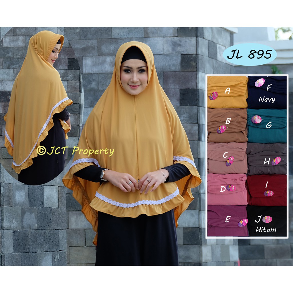 Jilbab Bergo Ayla Crepe JL885 Shopee Indonesia