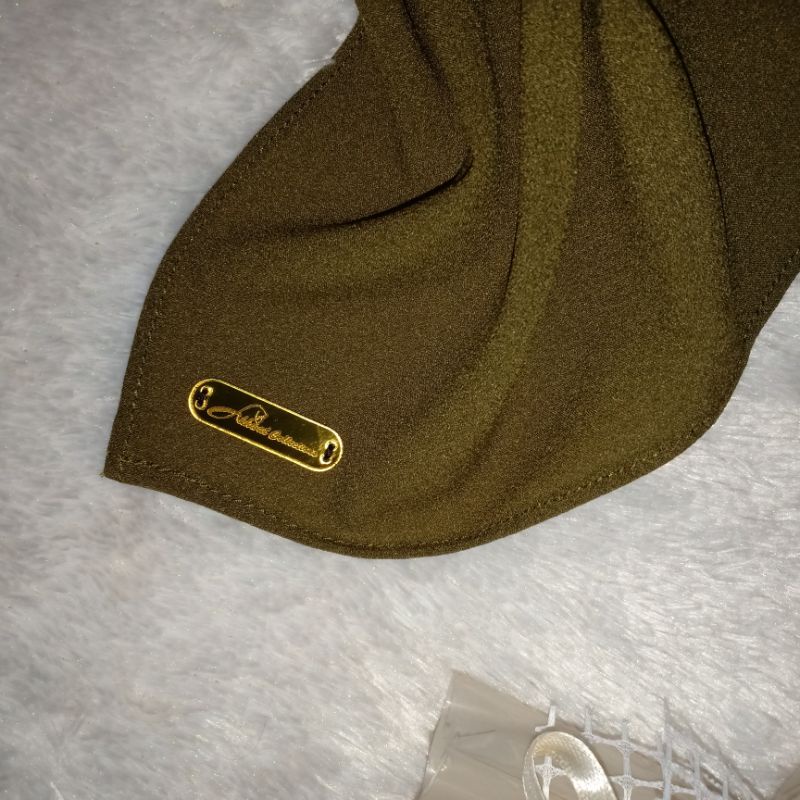 AKHWAT COLLECTIONS | PASHMINA DIAMOND CREPE ITALIANO 200X70 CM | FREE GIFT | JUMBO | PASHMINA VIRAL-Army