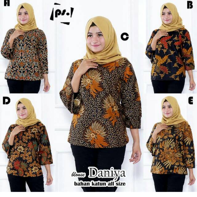 Blouse Daniya Batik Lonceng Sogan Puff