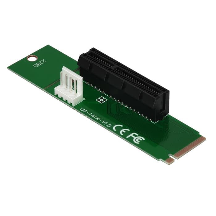 M2 to PCI-e 4x M Key M.2 Port to PCI Express Adapter LM-141X