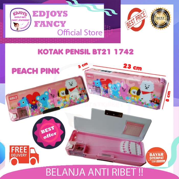 

Sale!!! Tempat Pensil Anak Bt21 Aesthetic Murah Bts Magnet Serutan 1741-2 1218 Terlaris
