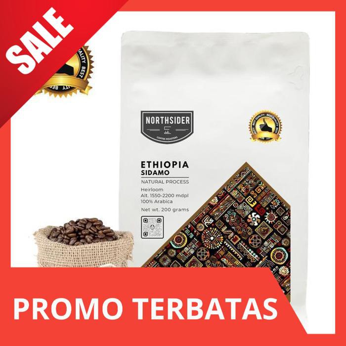 

TERMURAH BIJI KOPI ARABICA ETHIOPIA SIDAMO NATURAL - 200GR NORTHSIDER COFFEE - BIJI KOPI AR068