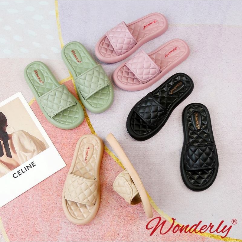 2026-1 [WONDERLY] Sandal Wanita Wonderly / Sendal Wanita Wonderly / Sandal Karet Wanita Wonderly / Sendal Jelly Cewek / Sendal Selop Wanita / Sandal Slides Wanita / Sendal Teplek Wanita / Sandal Slop Wanita