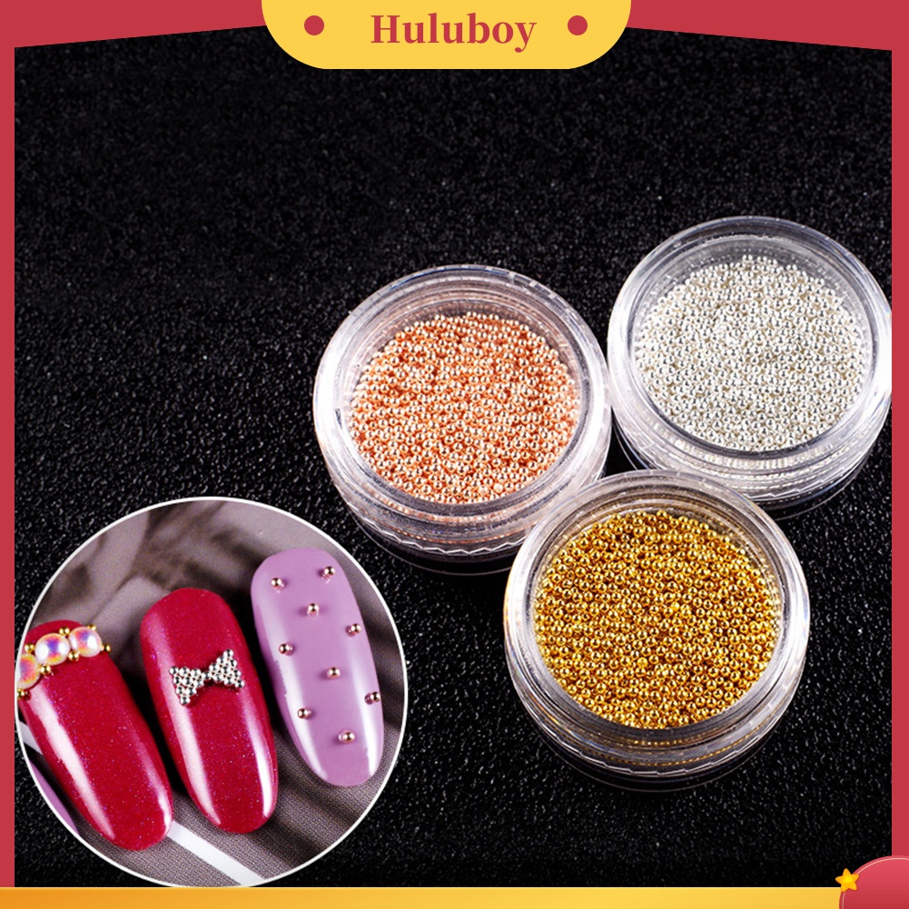 Huluboy Huluboy♡ Manik-manik Stud Mikro 3D Bahan Alloy Untuk Dekorasi Manicure UV Gel Akrilik