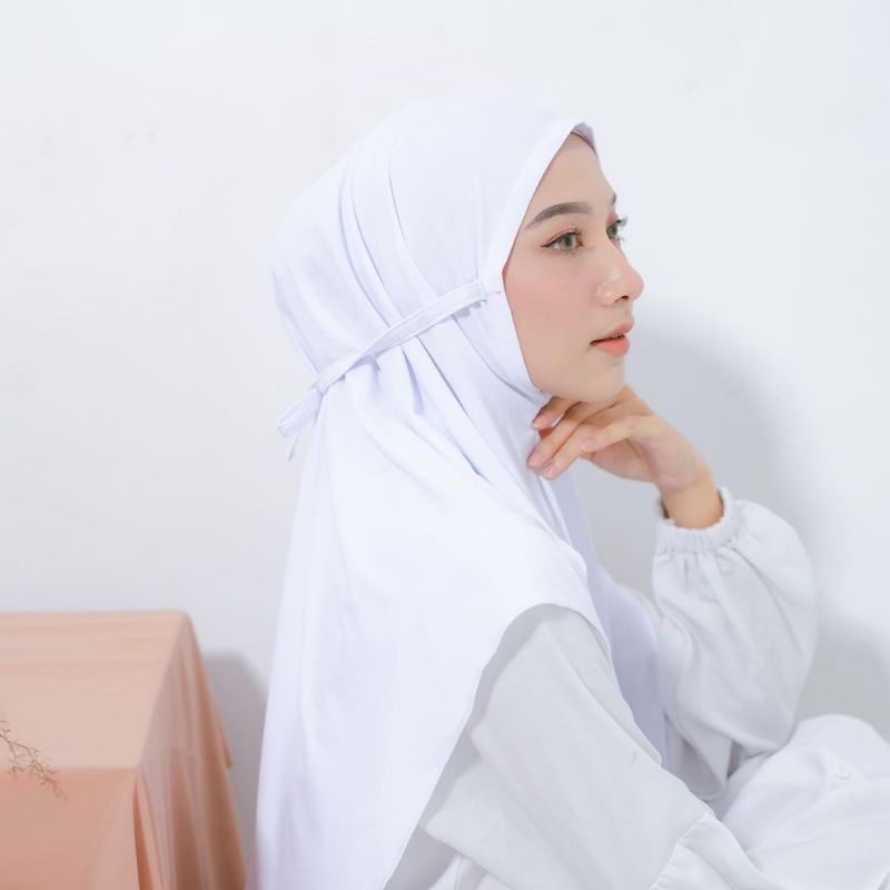 fanissahijab || Bergo Maryam Diamond Size Standart-Putih