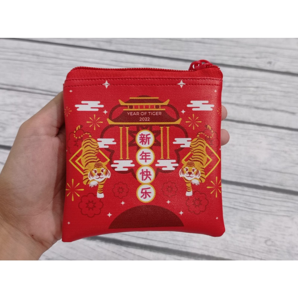 

Dompet ANGPAO Shio 2 Macan Imlek Bahan Oscar Lucu Printing 2 Sisi / ANGPAO IMLEK 2022 / Dompet Angpao Imlek Sio Macan