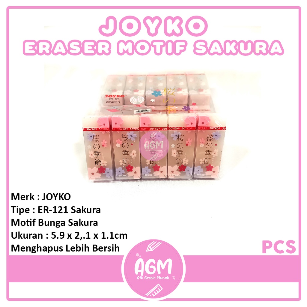 

JOYKO Hapusan Pensil ER-121 Bunga Sakura - Pcs