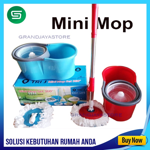 ALAT PEL PUTAR / MINI SPIN MOP  / ALAT PEL PERAS PUTAR MINI MOP TRI J ORIGINAL