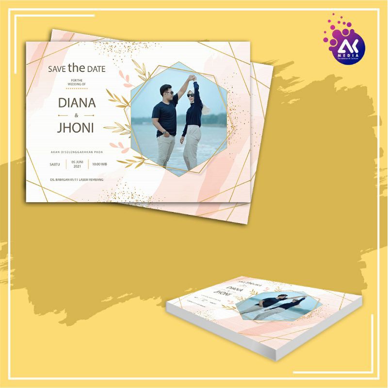 Undangan Pernikahan / Kartu nasi / kartu ucapan