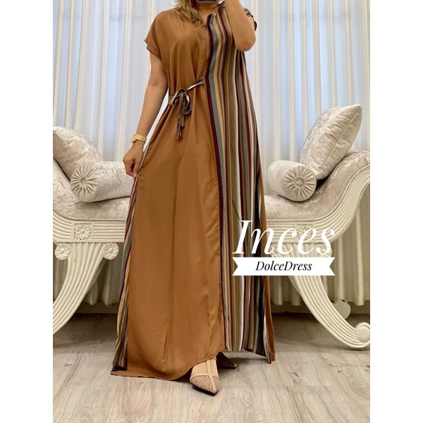 Daster Arab DOLCE INCES Original Label Dress Rayon Super-ADELIN: MOCCA