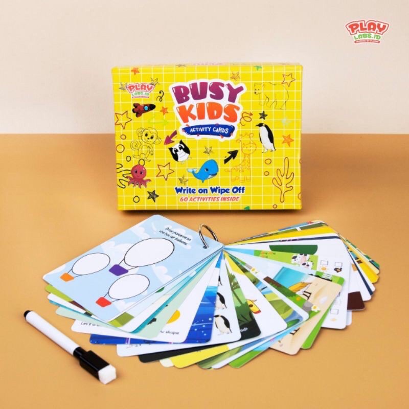 Playlab Expression / Busy Kids Mainan Edukasi / Wipe Clean / Flash Cards / Mighty Speed Playlabs