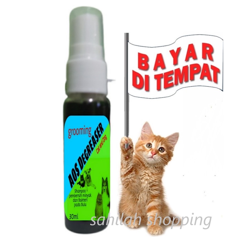 SHAMPO GROOMING PENGHILANG MINYAK DAN BAKTERI BULU KUCING ANJING AMPUH AOS DEGREASER