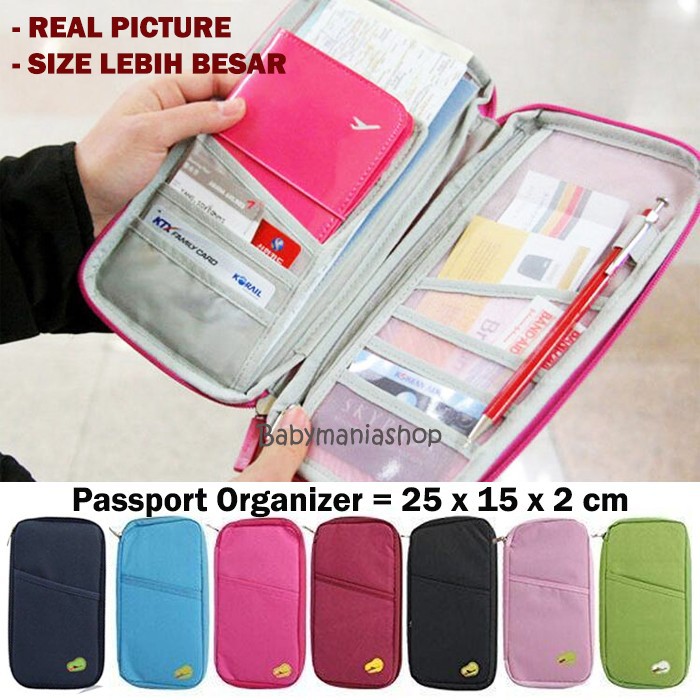 Korean Passport Wallet Travel Organizer Style Card Holder Dompet Paspor Cover Tempat Pensil Pencil