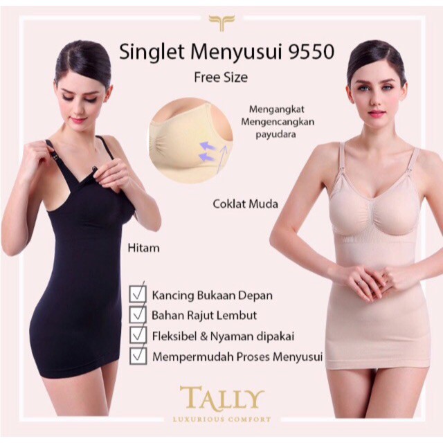 Singlet Menyusui Bra/Bh Menyusui Tanktop Menyusui Polos Tally 9550 / Singlet Bra 9500