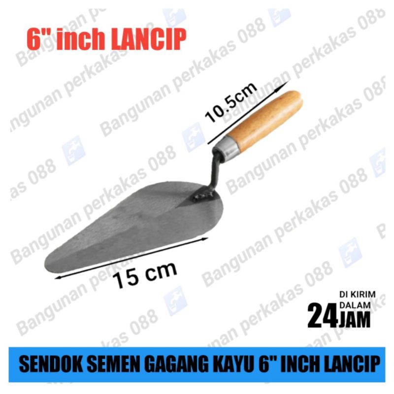 SENDOK SEMEN 6 INCH LANCIP / SENDOK TUKANG / SENDOK SEMEN MURAH