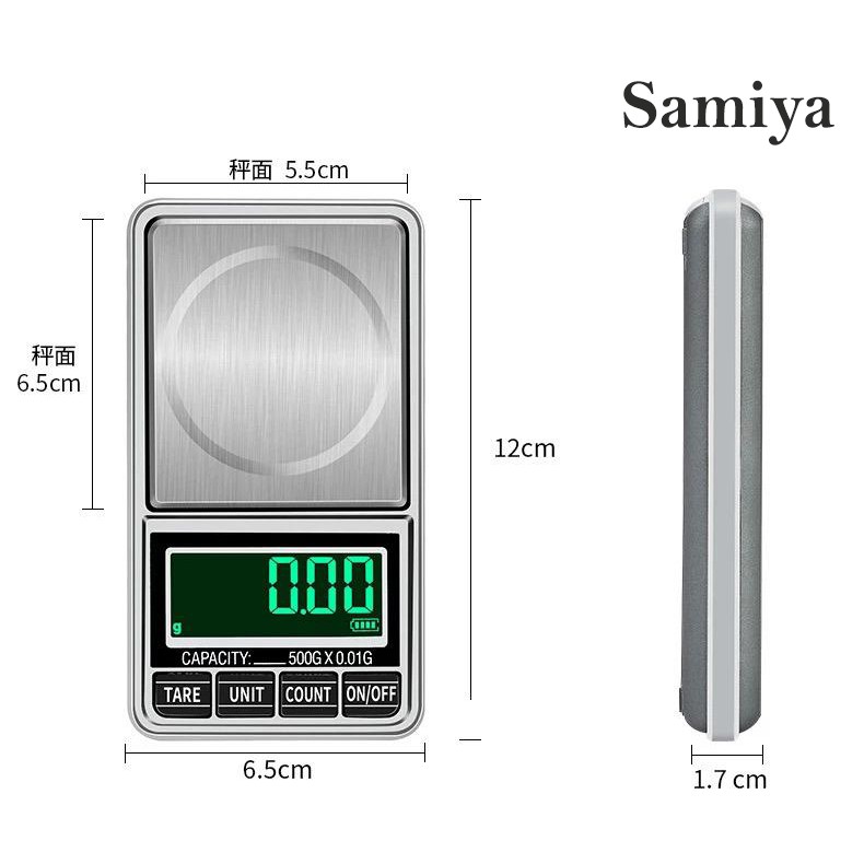 jewelry scale USB 0,01gram - 500gram / timbangan emas portable high accuracy free pouch bag