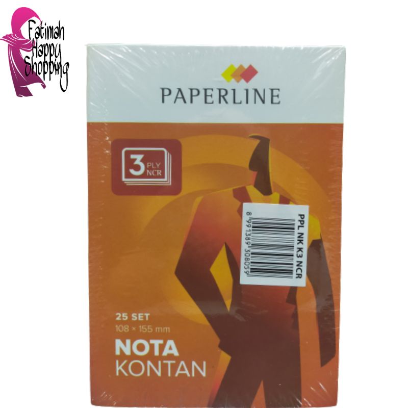 

Nota Kontan Paperline 3 Ply NCR ( 25 Set) ukuran 108*155mm