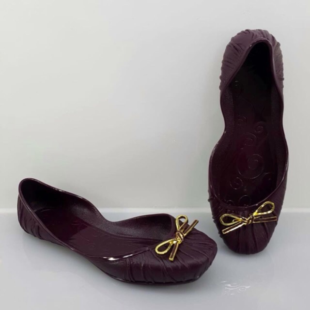 JELLY BUNNY Sepatu jelly jelly shoes burgundy maroon original