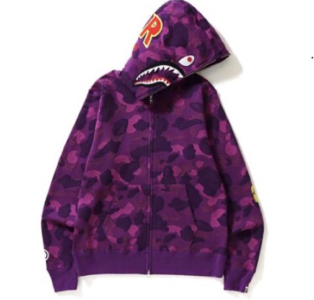 Jaket BAPE SHARK HOODIE FULL ZIP Original