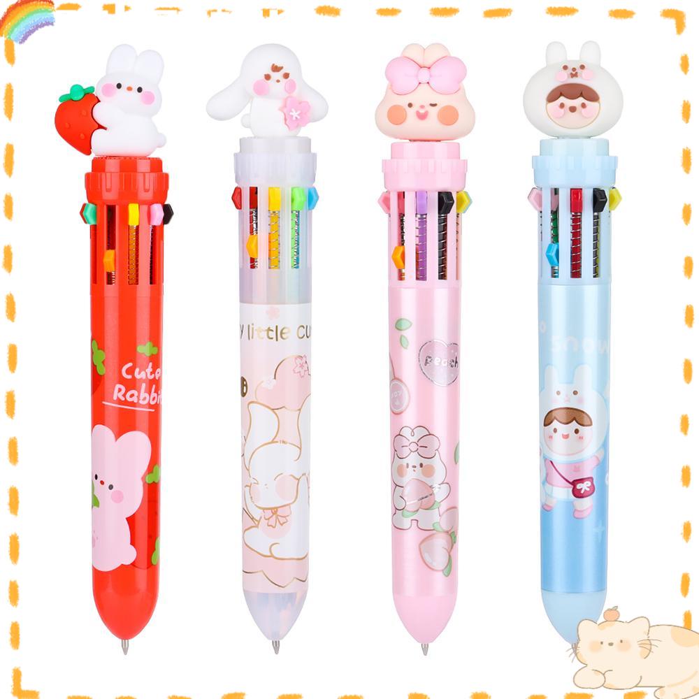 Solighter Set Pulpen Rollerball 10 Warna Motif Kartun Lucu Untuk Stationery Kantor