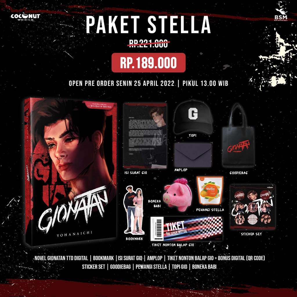 NOVEL GIONATAN + BONUS - YOHANA ICHI