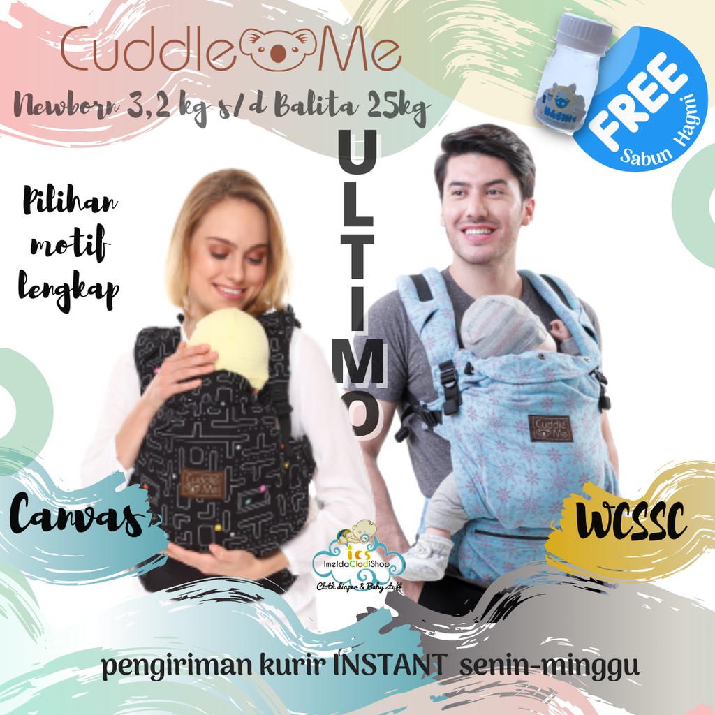 WCSSC Ultimo Cuddle Me SSC hipseat baby carrier Tenun Jaquard gendongan M shape