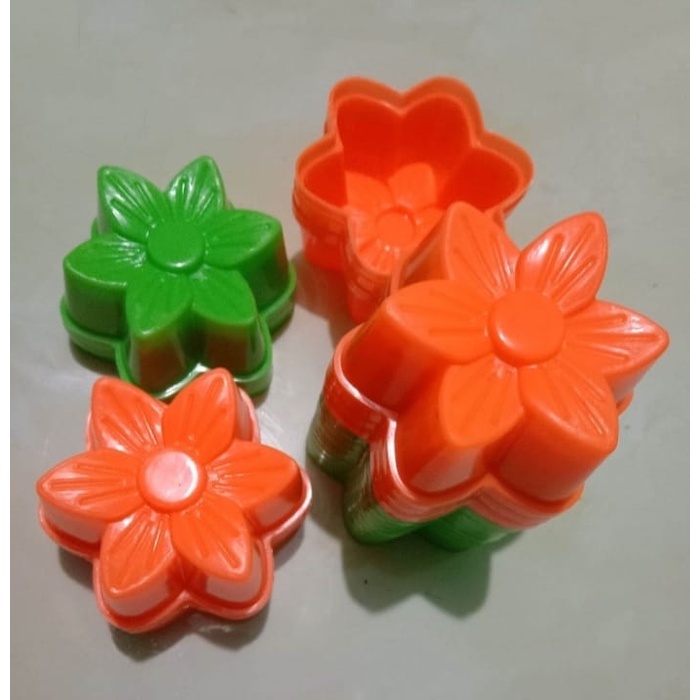 Cetakan Puding Agar-agar Tulip / Cetakan Jelly / Cetakan Putu Ayu Tulip / Cetakan Kue Agar-Agar Plastik isi 12pcs